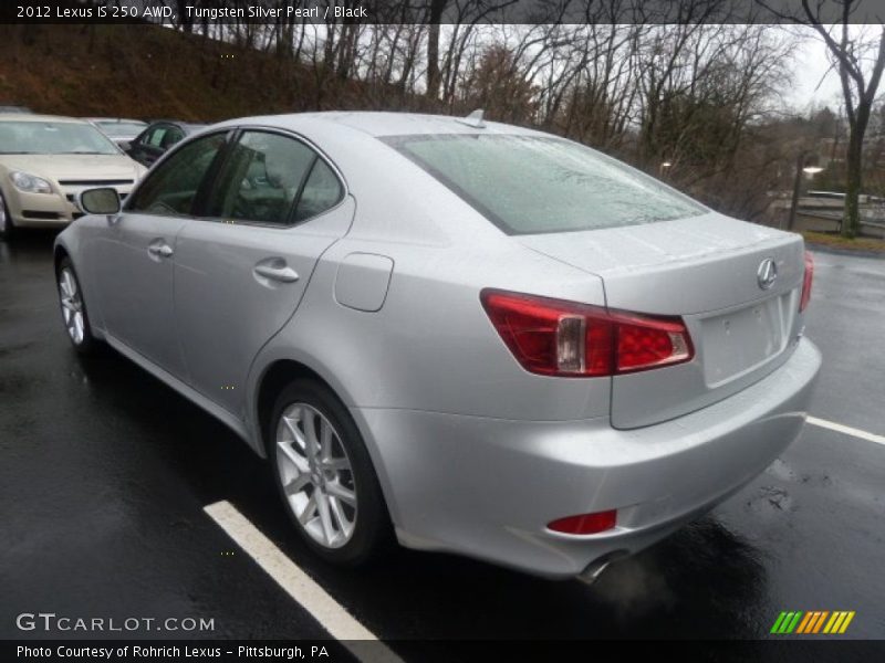 Tungsten Silver Pearl / Black 2012 Lexus IS 250 AWD