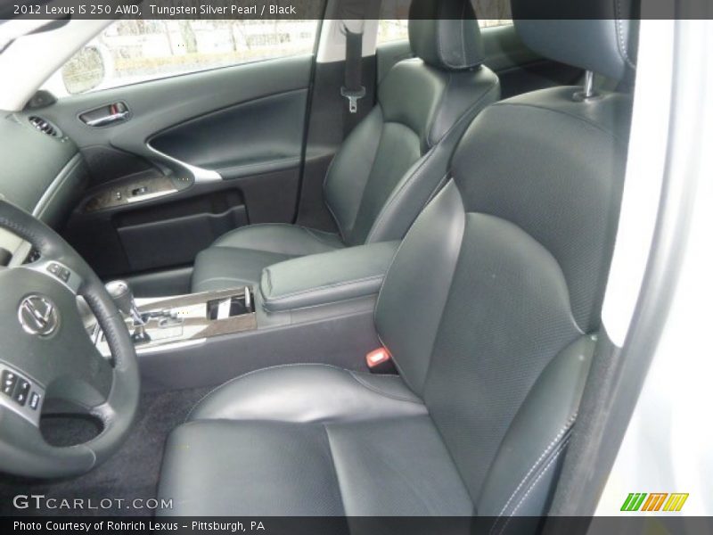 Tungsten Silver Pearl / Black 2012 Lexus IS 250 AWD