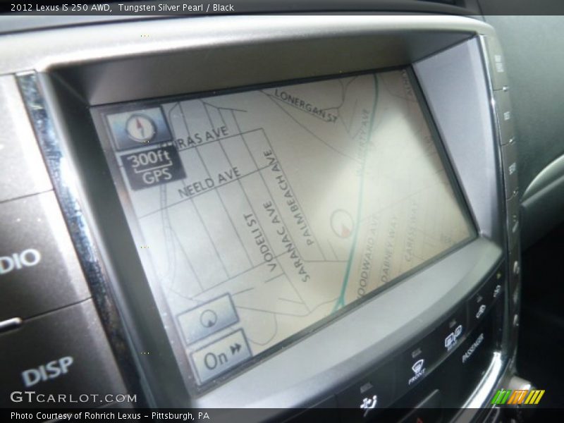 Tungsten Silver Pearl / Black 2012 Lexus IS 250 AWD