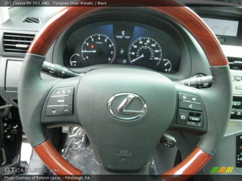 Tungsten Silver Metallic / Black 2012 Lexus RX 350 AWD