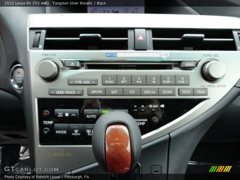 Tungsten Silver Metallic / Black 2012 Lexus RX 350 AWD