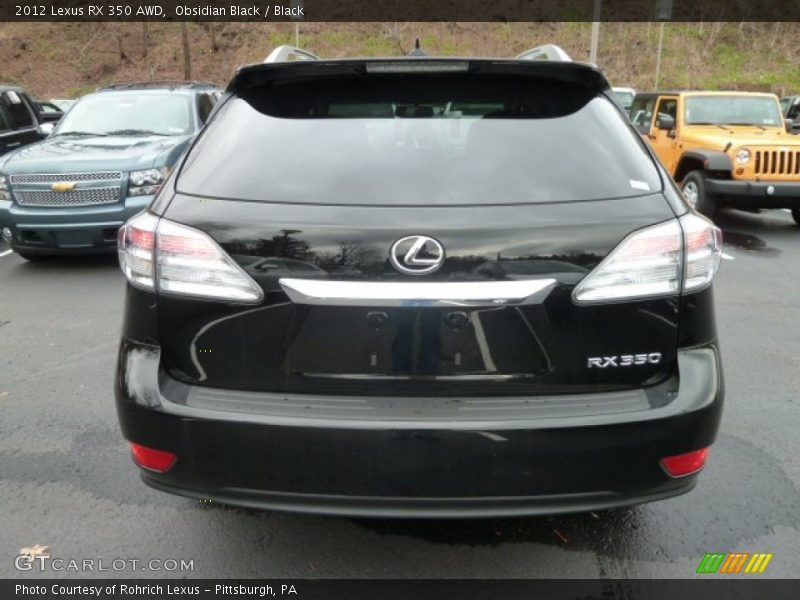 Obsidian Black / Black 2012 Lexus RX 350 AWD