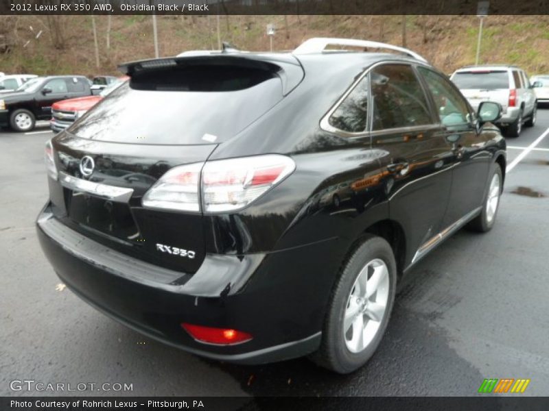 Obsidian Black / Black 2012 Lexus RX 350 AWD