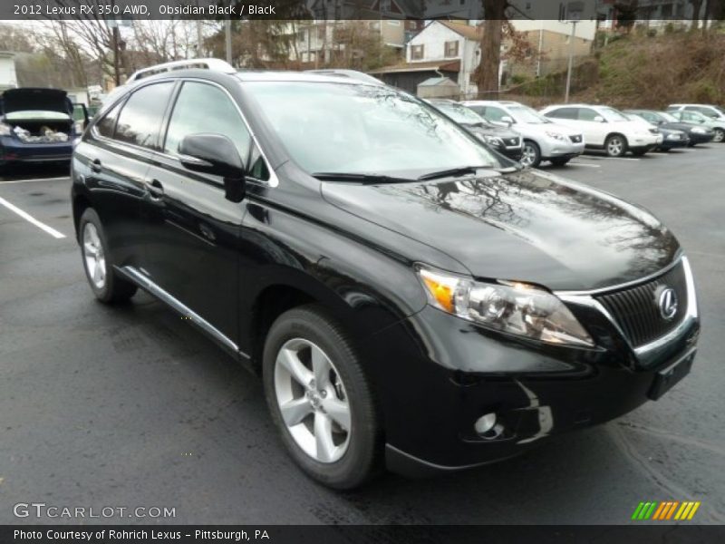 Obsidian Black / Black 2012 Lexus RX 350 AWD