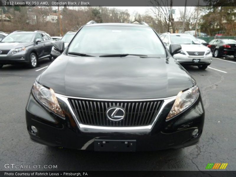 Obsidian Black / Black 2012 Lexus RX 350 AWD