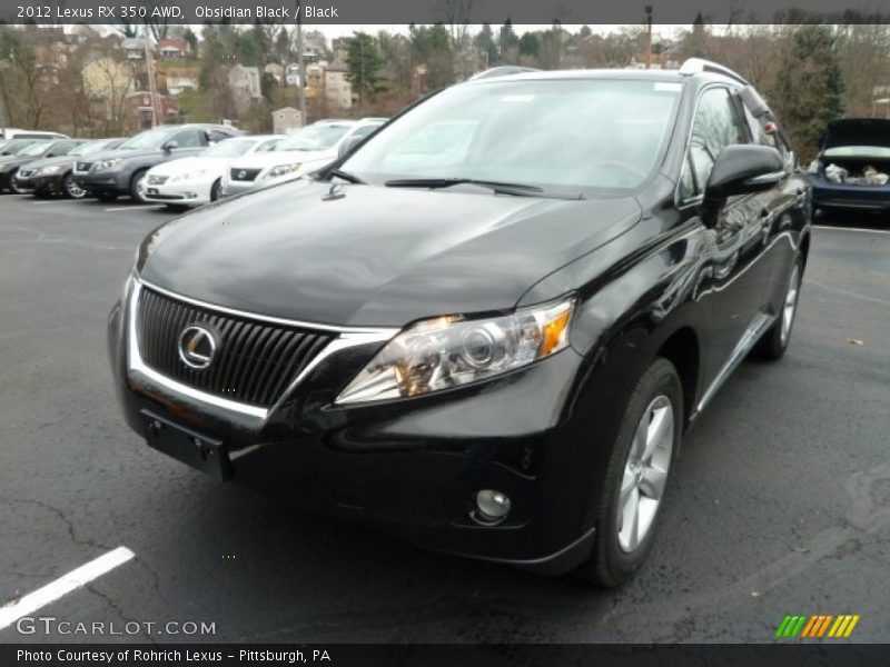 Obsidian Black / Black 2012 Lexus RX 350 AWD