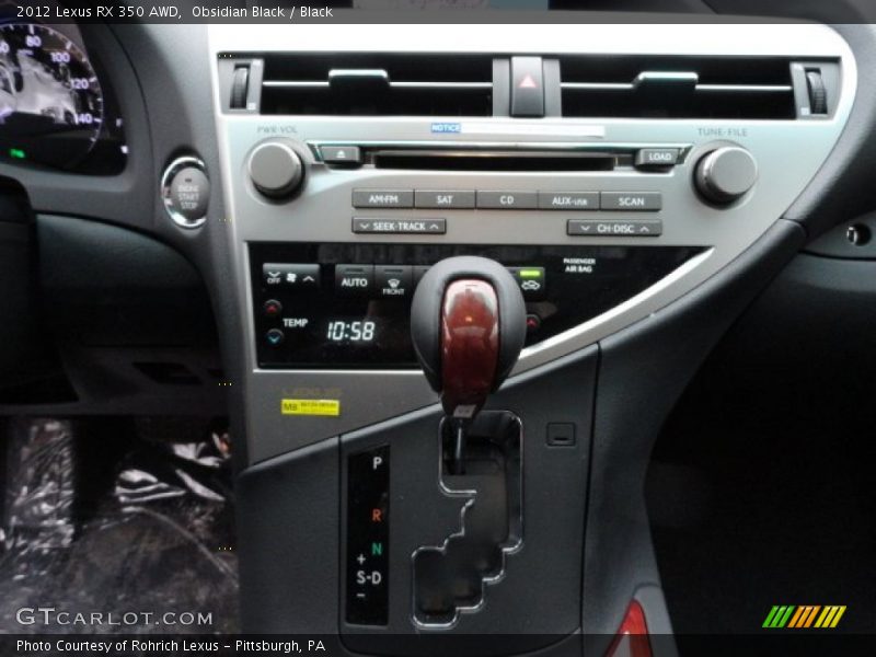 Obsidian Black / Black 2012 Lexus RX 350 AWD