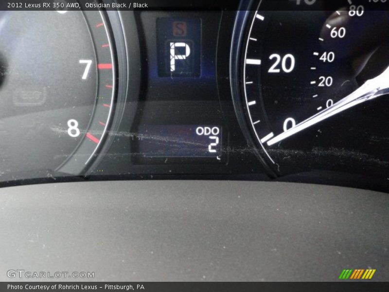 Obsidian Black / Black 2012 Lexus RX 350 AWD