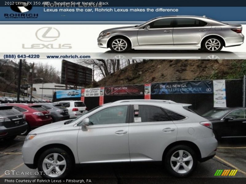 Tungsten Silver Metallic / Black 2012 Lexus RX 350 AWD