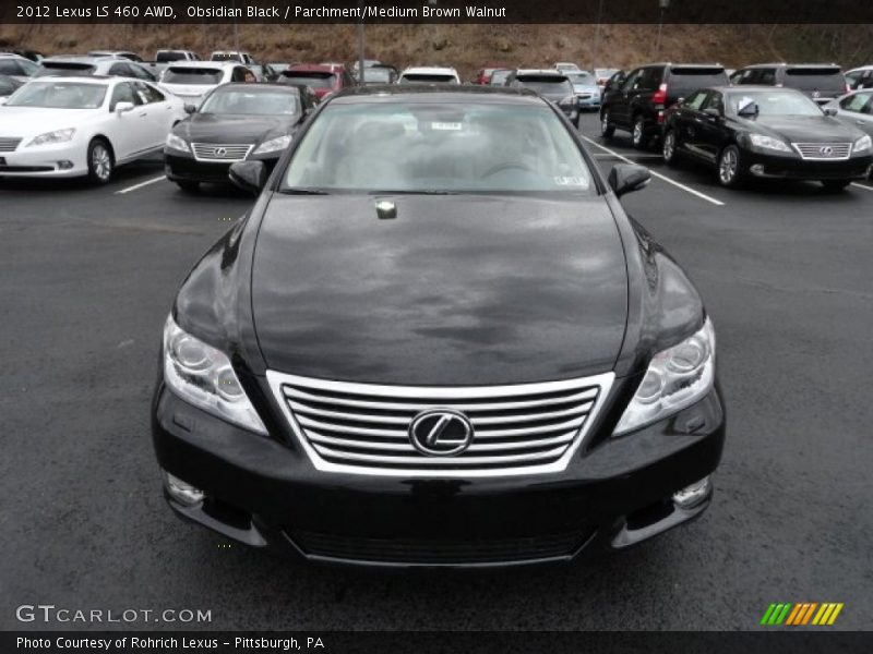 Obsidian Black / Parchment/Medium Brown Walnut 2012 Lexus LS 460 AWD
