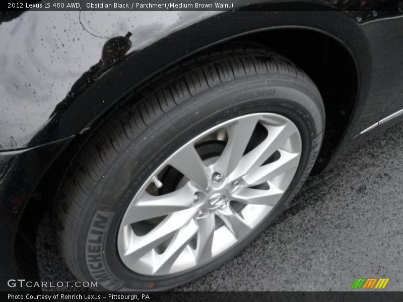 Obsidian Black / Parchment/Medium Brown Walnut 2012 Lexus LS 460 AWD
