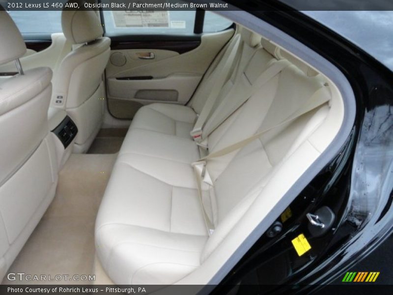 Obsidian Black / Parchment/Medium Brown Walnut 2012 Lexus LS 460 AWD