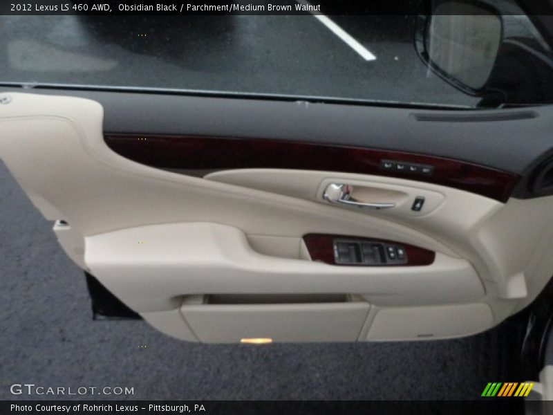 Obsidian Black / Parchment/Medium Brown Walnut 2012 Lexus LS 460 AWD