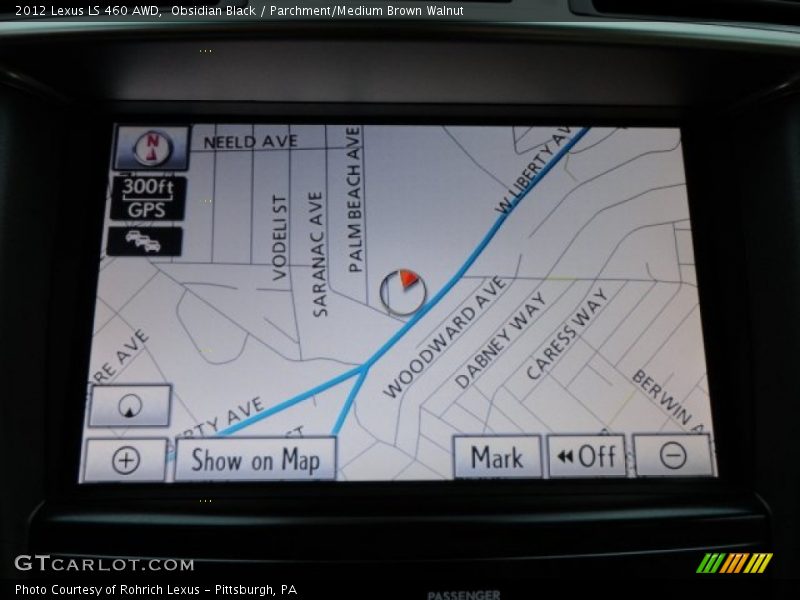 Obsidian Black / Parchment/Medium Brown Walnut 2012 Lexus LS 460 AWD