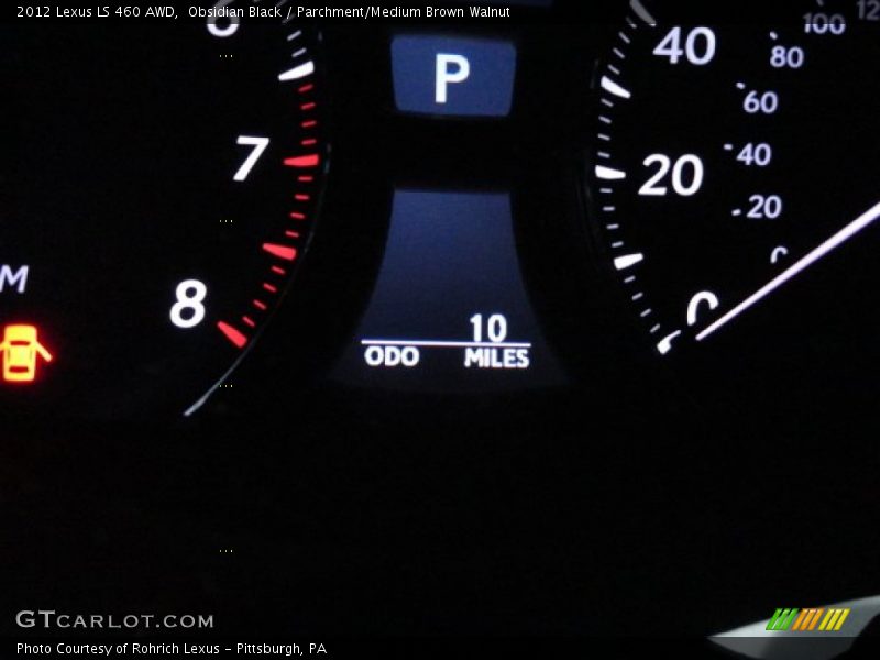 Obsidian Black / Parchment/Medium Brown Walnut 2012 Lexus LS 460 AWD