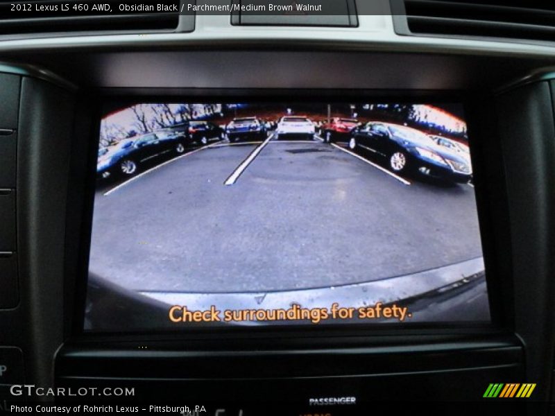 Obsidian Black / Parchment/Medium Brown Walnut 2012 Lexus LS 460 AWD