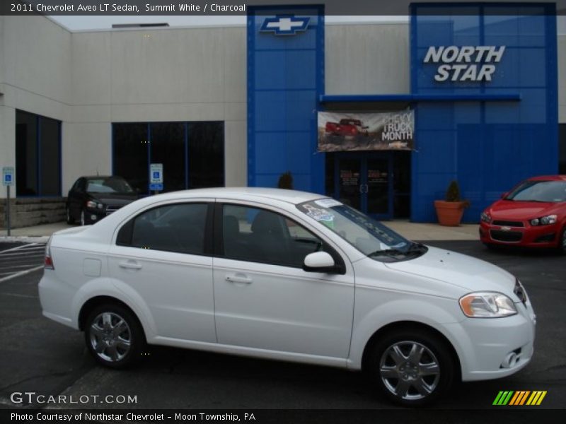 Summit White / Charcoal 2011 Chevrolet Aveo LT Sedan