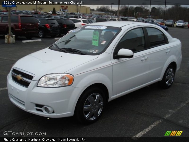 Summit White / Charcoal 2011 Chevrolet Aveo LT Sedan