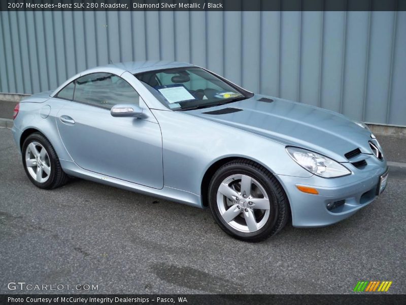 Diamond Silver Metallic / Black 2007 Mercedes-Benz SLK 280 Roadster