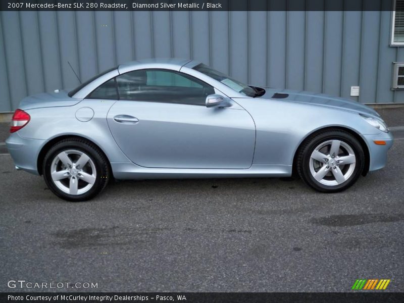 Diamond Silver Metallic / Black 2007 Mercedes-Benz SLK 280 Roadster
