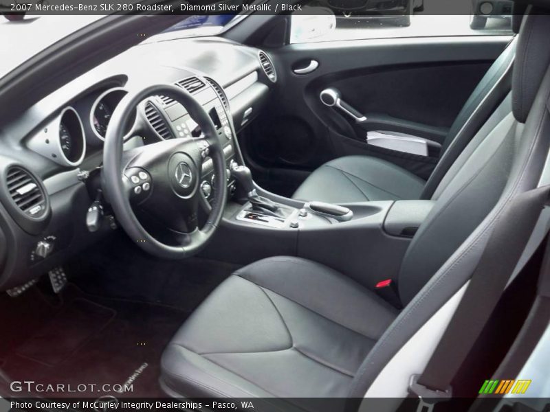 Diamond Silver Metallic / Black 2007 Mercedes-Benz SLK 280 Roadster