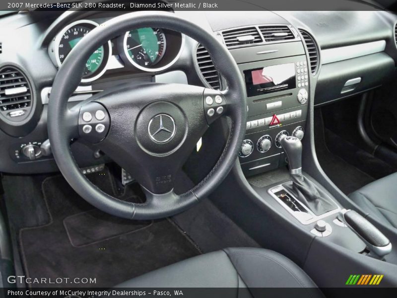 Diamond Silver Metallic / Black 2007 Mercedes-Benz SLK 280 Roadster