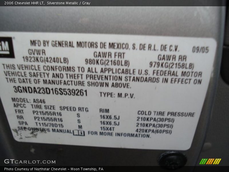 Silverstone Metallic / Gray 2006 Chevrolet HHR LT