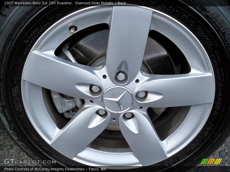 Diamond Silver Metallic / Black 2007 Mercedes-Benz SLK 280 Roadster