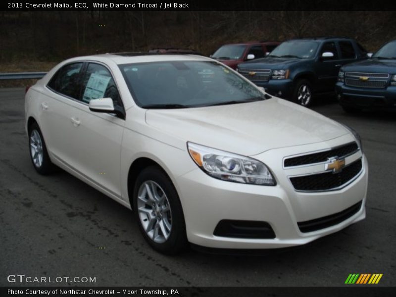 White Diamond Tricoat / Jet Black 2013 Chevrolet Malibu ECO