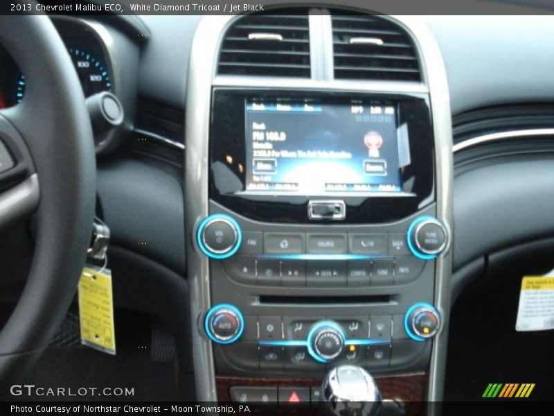 White Diamond Tricoat / Jet Black 2013 Chevrolet Malibu ECO