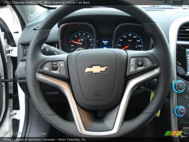 White Diamond Tricoat / Jet Black 2013 Chevrolet Malibu ECO