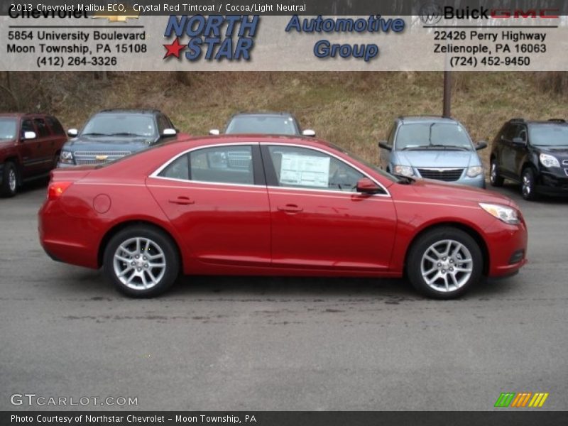 Crystal Red Tintcoat / Cocoa/Light Neutral 2013 Chevrolet Malibu ECO