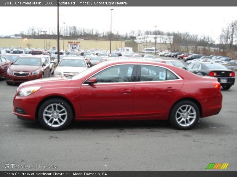 Crystal Red Tintcoat / Cocoa/Light Neutral 2013 Chevrolet Malibu ECO