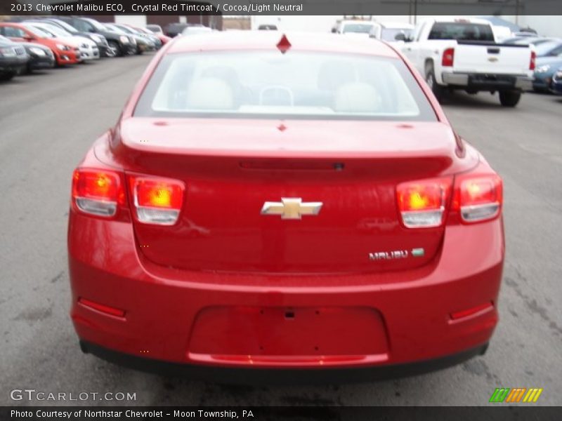 Crystal Red Tintcoat / Cocoa/Light Neutral 2013 Chevrolet Malibu ECO