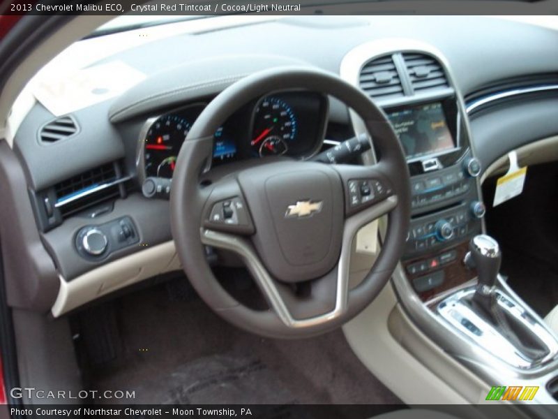 Crystal Red Tintcoat / Cocoa/Light Neutral 2013 Chevrolet Malibu ECO