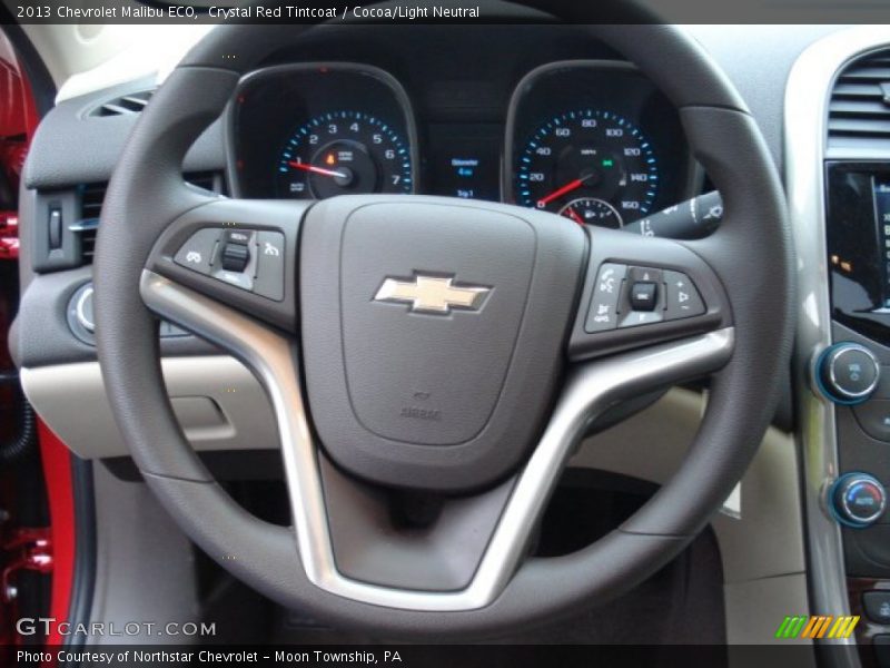 Crystal Red Tintcoat / Cocoa/Light Neutral 2013 Chevrolet Malibu ECO