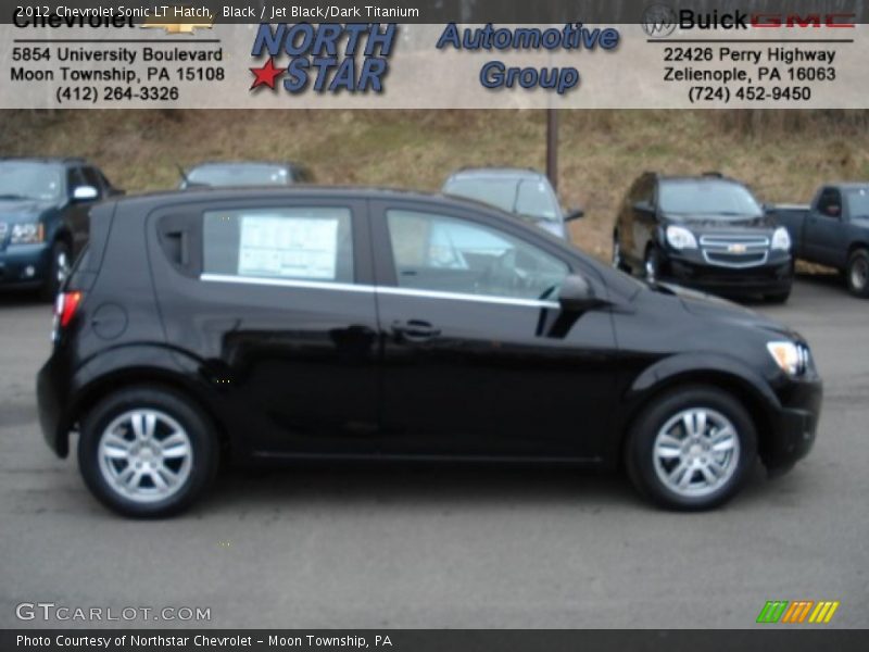 Black / Jet Black/Dark Titanium 2012 Chevrolet Sonic LT Hatch