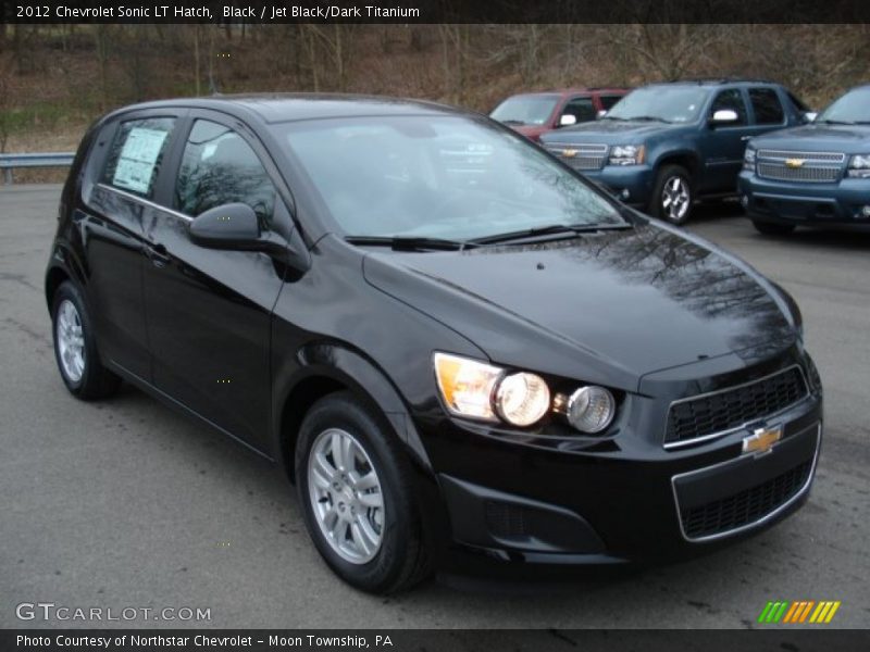 Black / Jet Black/Dark Titanium 2012 Chevrolet Sonic LT Hatch