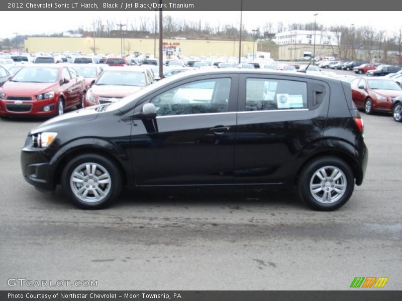 Black / Jet Black/Dark Titanium 2012 Chevrolet Sonic LT Hatch