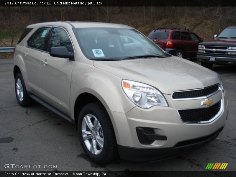 Gold Mist Metallic / Jet Black 2012 Chevrolet Equinox LS