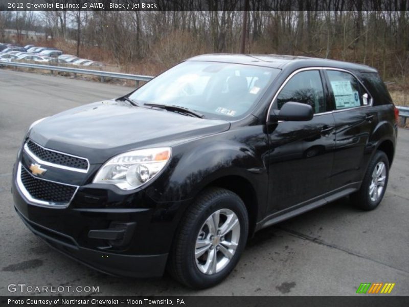Black / Jet Black 2012 Chevrolet Equinox LS AWD