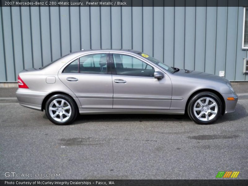 Pewter Metallic / Black 2007 Mercedes-Benz C 280 4Matic Luxury