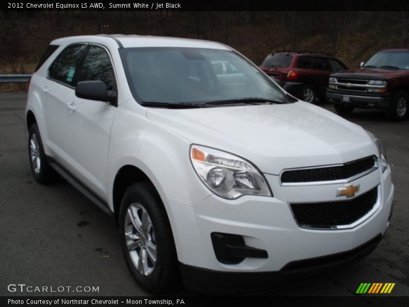 Summit White / Jet Black 2012 Chevrolet Equinox LS AWD