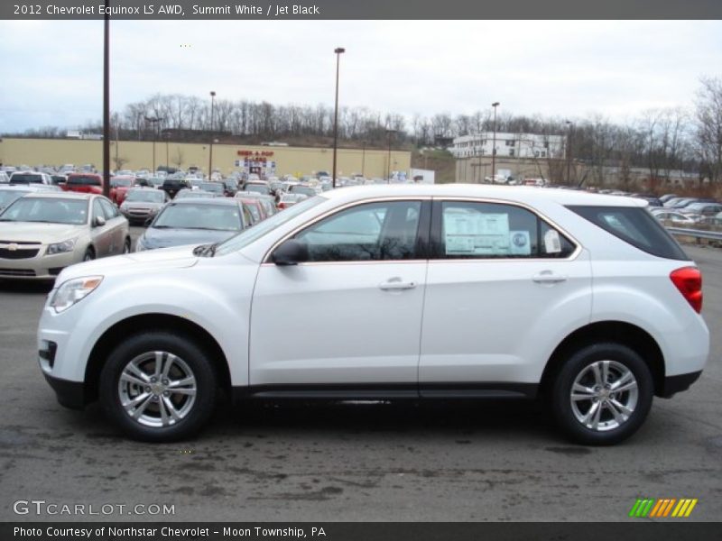 Summit White / Jet Black 2012 Chevrolet Equinox LS AWD
