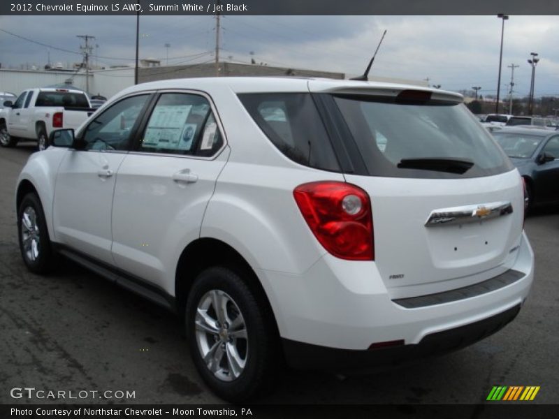 Summit White / Jet Black 2012 Chevrolet Equinox LS AWD
