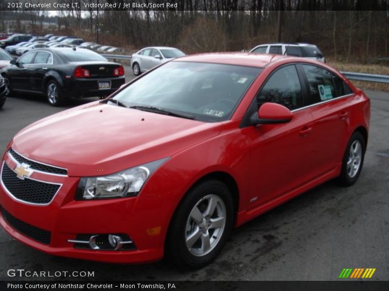 Victory Red / Jet Black/Sport Red 2012 Chevrolet Cruze LT