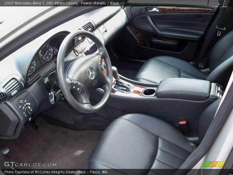 Pewter Metallic / Black 2007 Mercedes-Benz C 280 4Matic Luxury