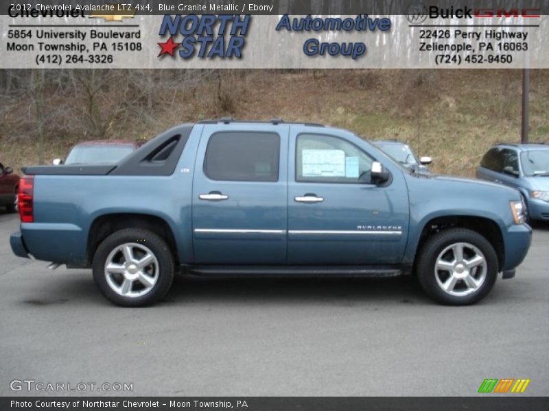 Blue Granite Metallic / Ebony 2012 Chevrolet Avalanche LTZ 4x4
