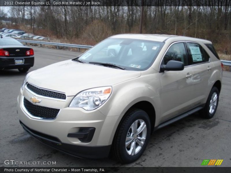 Gold Mist Metallic / Jet Black 2012 Chevrolet Equinox LS