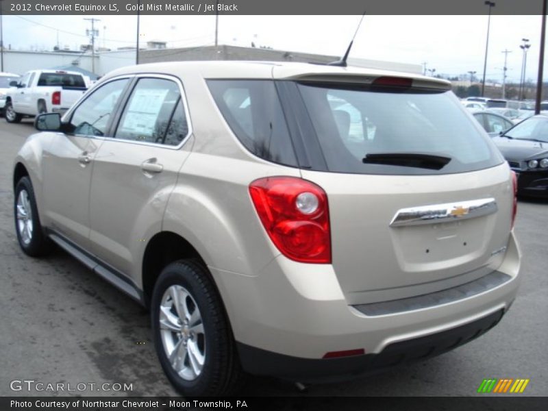 Gold Mist Metallic / Jet Black 2012 Chevrolet Equinox LS